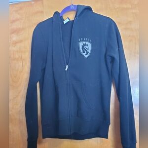 OGABEL Black Zip-Up Fallen Angel Hoodie